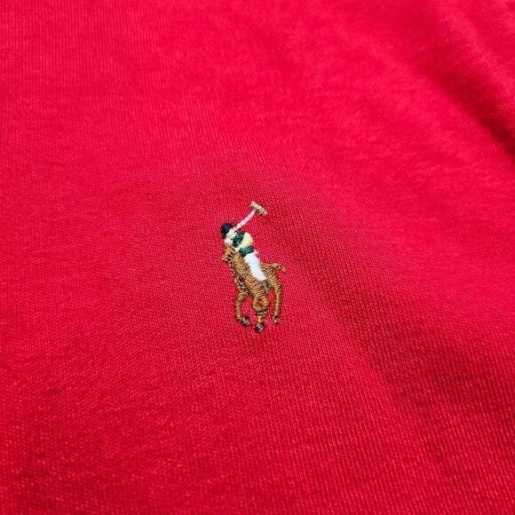 Polo Ralph Lauren Pony Logo Lightweight Jacket Quarter Zip XL Red Embroidered LE - Picture 3 of 10